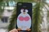 Cartoon Penguins design of lovers PC case for iphone 4G