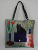 Cat Printed Ladies Fashion Tote Shopping Bag 2011