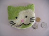 Cat face beaded coin purse