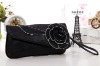 Charm flower leather wristlet evening bag 016