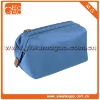 Charming clutch small zipper blue fancy nylon cosmetic bag