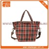 Charming grid canvas portable bag,women's messenger bag