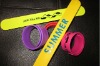 Cheap rainbow silicone slap band