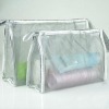 Cheap silver cosmetic bag,mesh washing bag