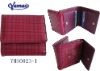 Checked leather purse