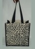 Cheetah print Jute tote bag