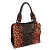 Cheetah print lady shopping handbag