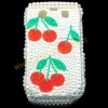 Cherry Diamond Both Sides Cover Shell Case For Blackberry Bold 9700