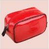 China Red Patent PVC handbag&cosmetic bag