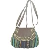 China Yiwu Retro national lady shoulder bag with round sheet metal display