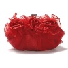 Chinese Women's Satin Tulle Handbag Clutch Bag Wedding/Evening Bag Flowers 025