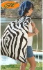 Chocolate Zebra Giant Drawstring Bag