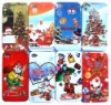 Christmas style Skin Cover hard case for iphone 4g 4