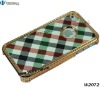 Chrome Case for iPhone 4S, Grid Design Case Skin Case for iPhone 4G