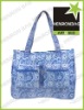 Circle printing knitted summer beach bag