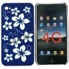 Cirrus And Flowers Design Hard Protector Skin Plastic Case For iPhone 4G