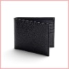 Classic Black Jewel Calf & Red Suede Billfold Wallet