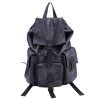 Classic Leather Large Buckle- Flap Backpack