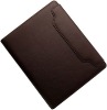 Classic Leather Padfolio Case for Apple iPad 2 (Brown)