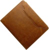 Classic Leather Padfolio Case for iPad 2 (Beige)