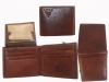 Classic brown men's leather wallet