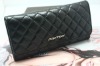 Classic diamond black Ladies leather wallet and purse,DPU-514