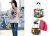 Classic magic cube shape PU women handbag,0366