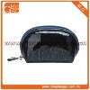 Classic simple balck leather zipper closure coin bag