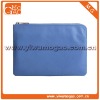 Classic solid colour clutch small PU ziplock plain blue cosmetic bag