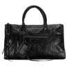 Classical design genuine leather black handbags