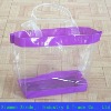 Clean pvc handke bag with close the bottom