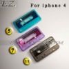 Clear Cassette Tape TPU Cover Case For iPhone 4 LF-0251