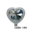 Clear Heart Bling/Silver Bling Crystal Purse Hanger