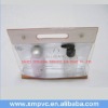 Clear PVC Cosmetic Bag with Handles and Buttons