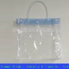 Clear PVC handle bag simple style with plastic button