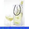 Clear PVC ice wine bag with 2 handles