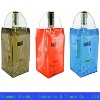 Clear PVC ice wine bag with 2 handles