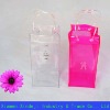 Clear PVC ice wine bag with 2 handles