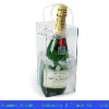 Clear PVC ice wine bag with 2 handles