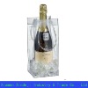 Clear PVC ice wine bag with 2 handles
