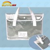 Clear PVC plastic bag with a button