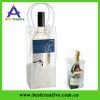 Clear PVC  waterproof ice bag for rum wine bottles