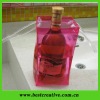 Clear PVC  waterproof ice bag for vodka wine bottles