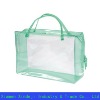 Clear and Fashion pvc handbag with zipper