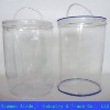 Clear and cylinder pvc make up bag for gift