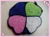 Clover shaped beaded coin purse