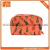 Clutch small zipper polyester animal printing orange cosmetic pouch