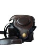 Coffee Leather Camera Case For Canon G11