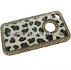 Coffee Luxury Deluxe Bling Diamond Leopard Chrome Case Cover For iPhone 4 4G 4S 4GS