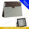 Coffee Mesh Leather Case for iPad 2 Smart Cover Leather Case Stand